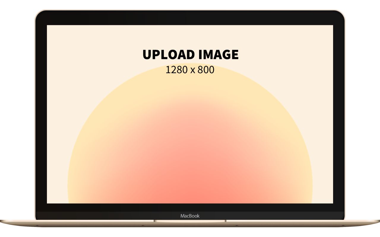 MacBook Mockup 2 template. Quickly edit text, colors, images, and more for free.